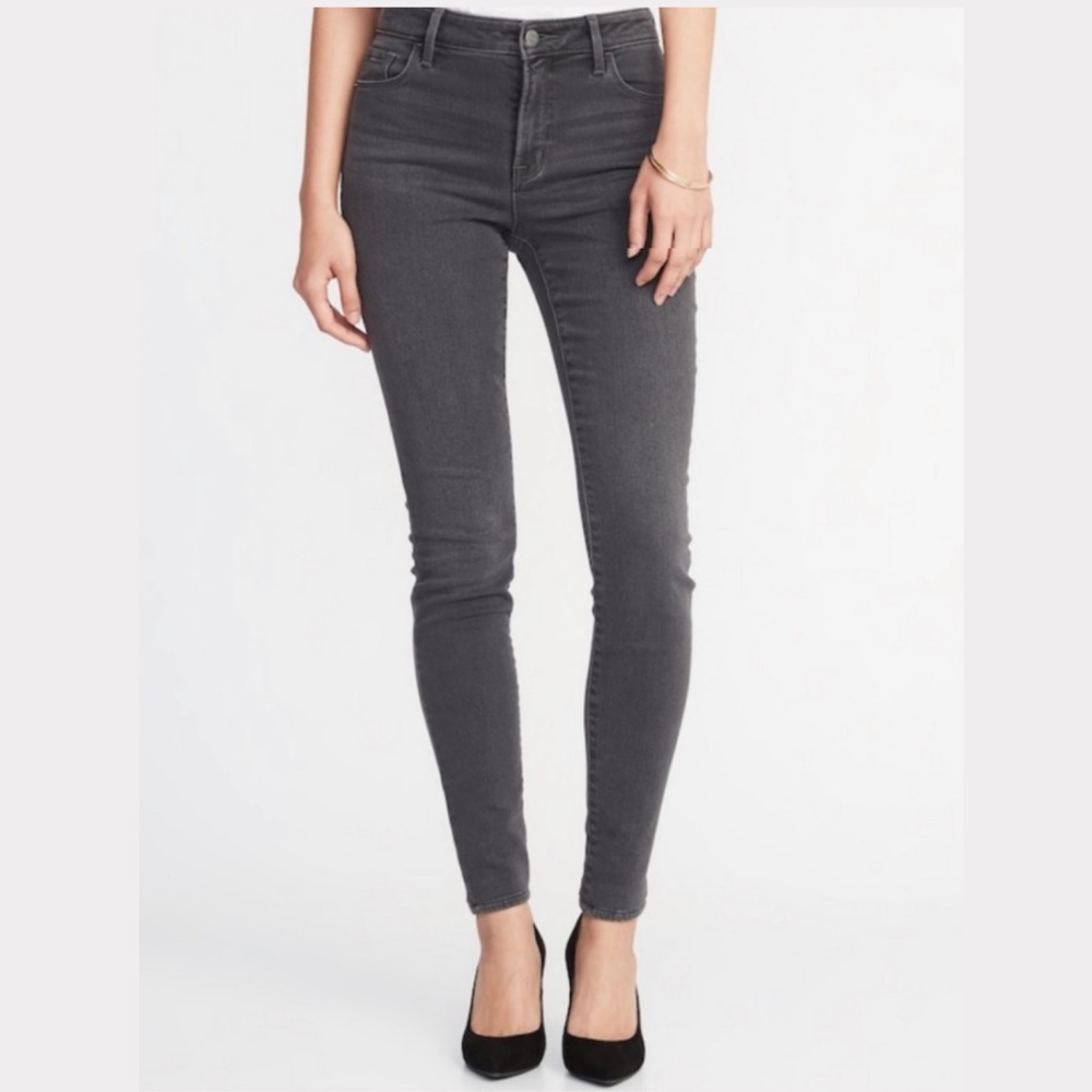 Old Navy Super Skinny Jeans, Black, Size 8 Tall